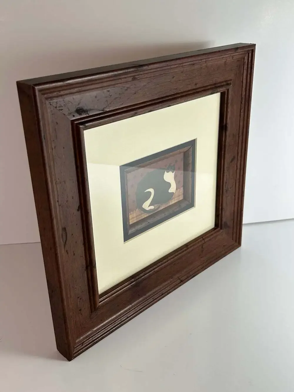 Warren Kimble Fat Cat American Folk Art beautifully matted gorgeous framed